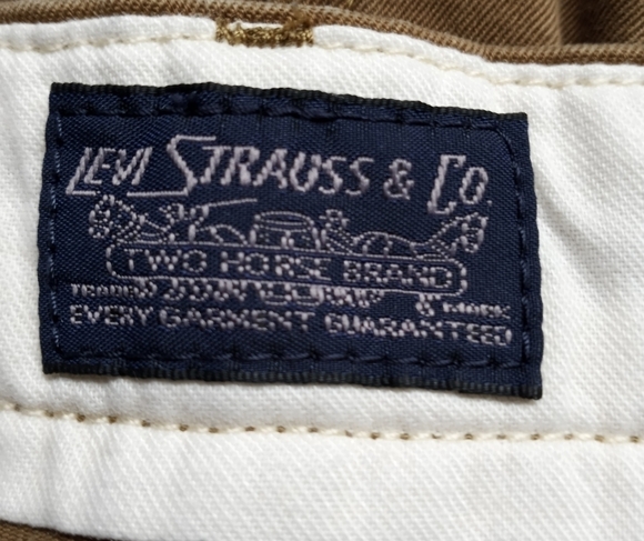 Levi's "Two Horse" Brown Jeans Size 36 30 - Picture 3 of 4